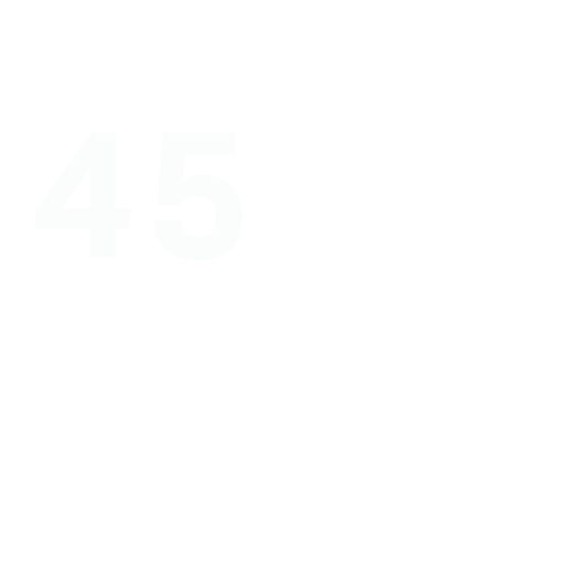 White stopwatch icon with number 45