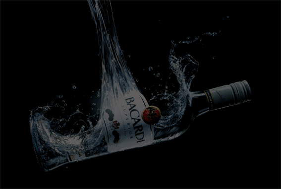 bacardi Illuminated Bacardi POS graphics
