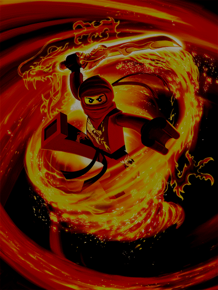 ninja Illuminated Lego POS graphic