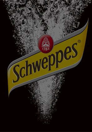 schweppes Illuminated Schweppes POS graphic