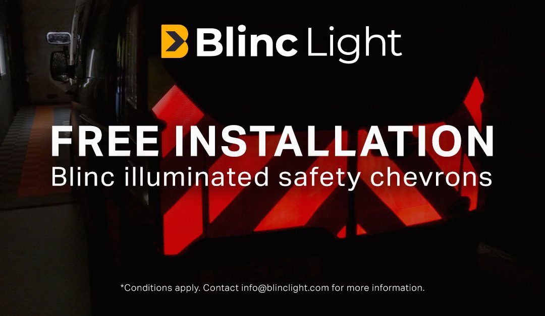 Free installation trial of Blinc illuminated safety chevrons